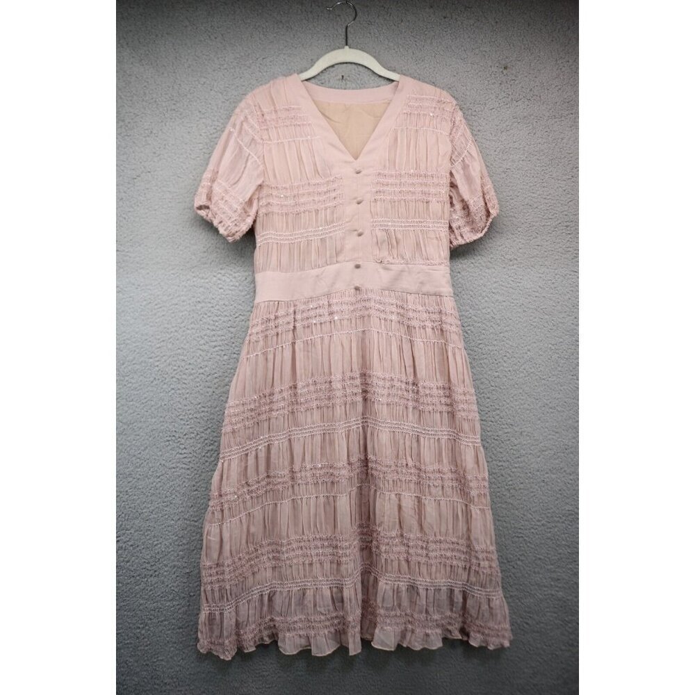 Daxi Retro Styling Tiered Sequin Vogues Best Dress-Size Large-Cottagecore-Rare